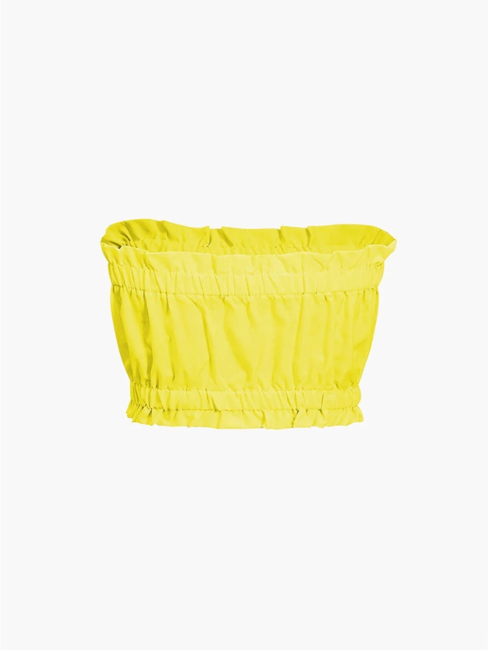 Smocked High-Waist Wide Leg Pants - Yellow - Picture 3 of 7